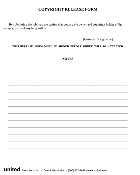 Copyright ReLease Form